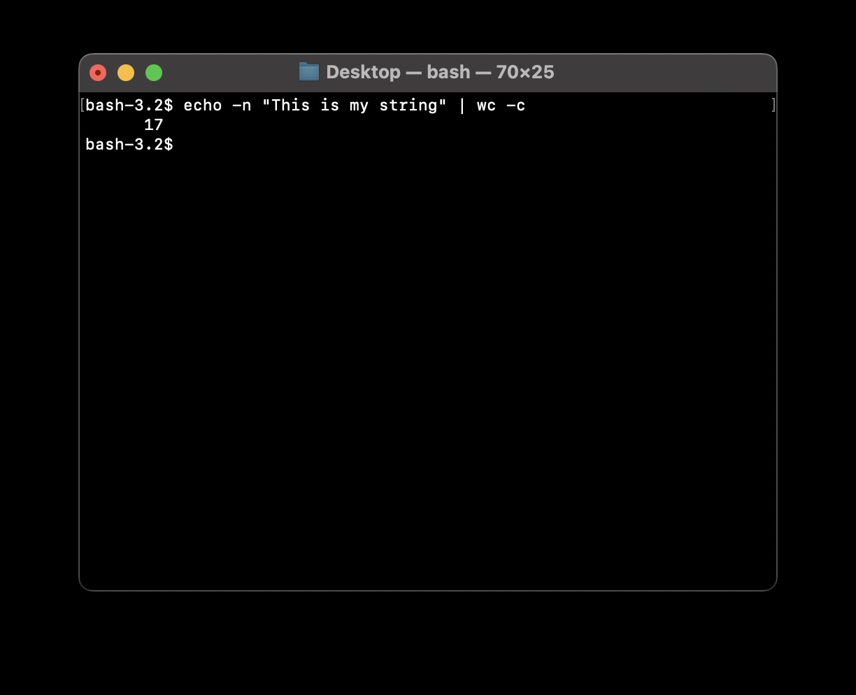 Bash Command to Find Length of a String in Terminal